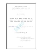 Chính sách tài chính nhà ở trên địa bàn đô thị Hà Nội : Luân án / Đỗ Thanh Tùng