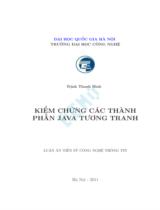 Kiểm chứng các thành phần Java tương tranh : Luận án / Trịnh Thanh Bình