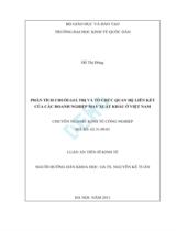 Phân tích chuỗi giá trị và tổ chức quan hệ liên kết của các doanh nghiệp may xuất khẩu ở Việt Nam : Luân án / Đỗ Thị Đông