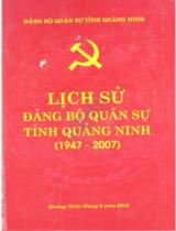 Lịch sử Đảng bộ quân sự tỉnh Quảng Ninh (1947 - 2007)