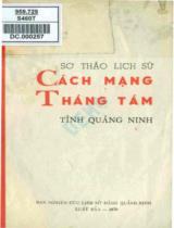 Sơ thảo lịch sử cách mạng tháng Tám tỉnh Quảng Ninh