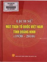 Lịch sử mặt trận tổ quốc Việt Nam tỉnh Quảng Ninh (1930 - 2010)