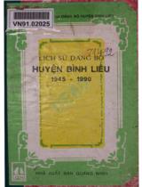 Lịch sử Đảng bộ huyện Bình Liêu 1945 - 1990 : Sơ thảo