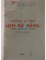Những sự kiện lịch sử Đảng tỉnh Quảng Ninh 1928 - 1955