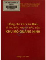 Đồng chí Vũ Văn Hiếu Bí thư đặc khu ủy đầu tiên khu mỏ Quảng Ninh
