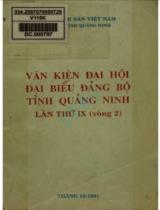 Văn kiện Đại hội Đại biểu Đảng bộ tỉnh Quảng Ninh lần thứ IX : Vòng 2