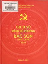 Lịch sử Đảng Bộ phường Bắc Sơn . T.1 , 1945 - 2010