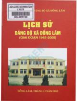 Lịch sử Đảng bộ xã Đồng Lâm : Giai đoạn 1945 - 2005 / Đặng Văn Đức biên soạn
