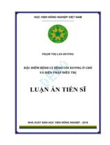 Đặc điểm bệnh lý bệnh còi xương ở chó và biện pháp điều trị : Luận án / Phạm Thị Lan Hương