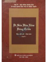 Di sản Hán Nôm Đông Triều . Q.2 , Địa chí cổ - Thơ văn