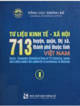 Tư liệu kinh tế xã hội 713 huyện quận thị xã thành phố thuộc tỉnh Việt Nam . T.1