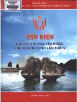 Văn kiện Đại hội thi đua yêu nước tỉnh Quảng Ninh lần thứ IV