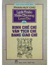 Lịch triều hiến chương loại chí / Phan Huy Chú; Người dịch: Phạm Huy Giu...; Đào Duy Anh hiệu đính. T.5 , Binh chế chí, Văn tịch chí, Bang giao chí