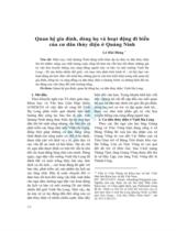 Quan hệ gia đình, dòng họ và hoạt động đi biển của cư dân thủy diện ở Quảng Ninh / Lê Hải Đăng