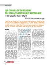 Lựa chọn và sử dụng MSMV đối với các doanh nghiệp thương mại tại Quảng Ninh / Nguyễn Thị Hồng Loan, Phạm Thu Trang