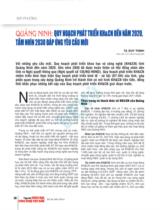 Quảng Ninh: Quy hoạch phát triển KH và CN đến năm 2020, tầm nhìn đến năm 2030 đáp ứng yêu cầu mới / Tạ Duy Thịnh