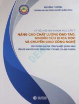 Kỷ yếu Hội nghị khoa học lần 7: Nâng cao chất lượng đào tạo, nghiên cứu khoa học và chuyển giao công nghệ của Trường Đại học Công nghiệp Quảng Ninh gắn với nhu cầu phát triển kinh tế xã hội của địa phương