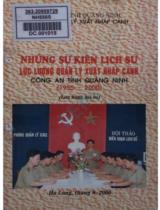 Những sự kiện lịch sử lực lượng quản lý xuất nhập cảnh công an tỉnh Quảng Ninh 1955 - 2000 : Lưu hành nội bộ