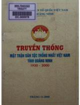 Truyền thống mặt trận dân tộc thống nhất Việt Nam tỉnh Quảng Ninh 1930 - 2000