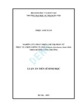 Nghiên cứu phát triển chỉ thị phân tử phục vụ chọn giống tu hài (Lutraria rhynchaena, Jonas 1844) theo hướng tăng trưởng : Luận án / Triệu Anh Tuấn