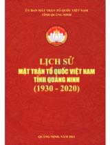Lịch sử Mặt trận tổ quốc Việt Nam tỉnh Quảng Ninh (1930 - 2020) / Biên soạn: Nguyễn Chí Thăng ch.b, Vũ Hồng Hải, Đỗ Mạnh Hùng,...