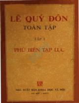Lê Quý Đôn toàn tập . T.1 , Phủ biên tạp lục.